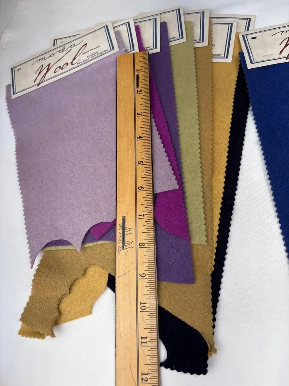 Moda Wool Fabric Swatches Wool Craft Quilting Rug Making